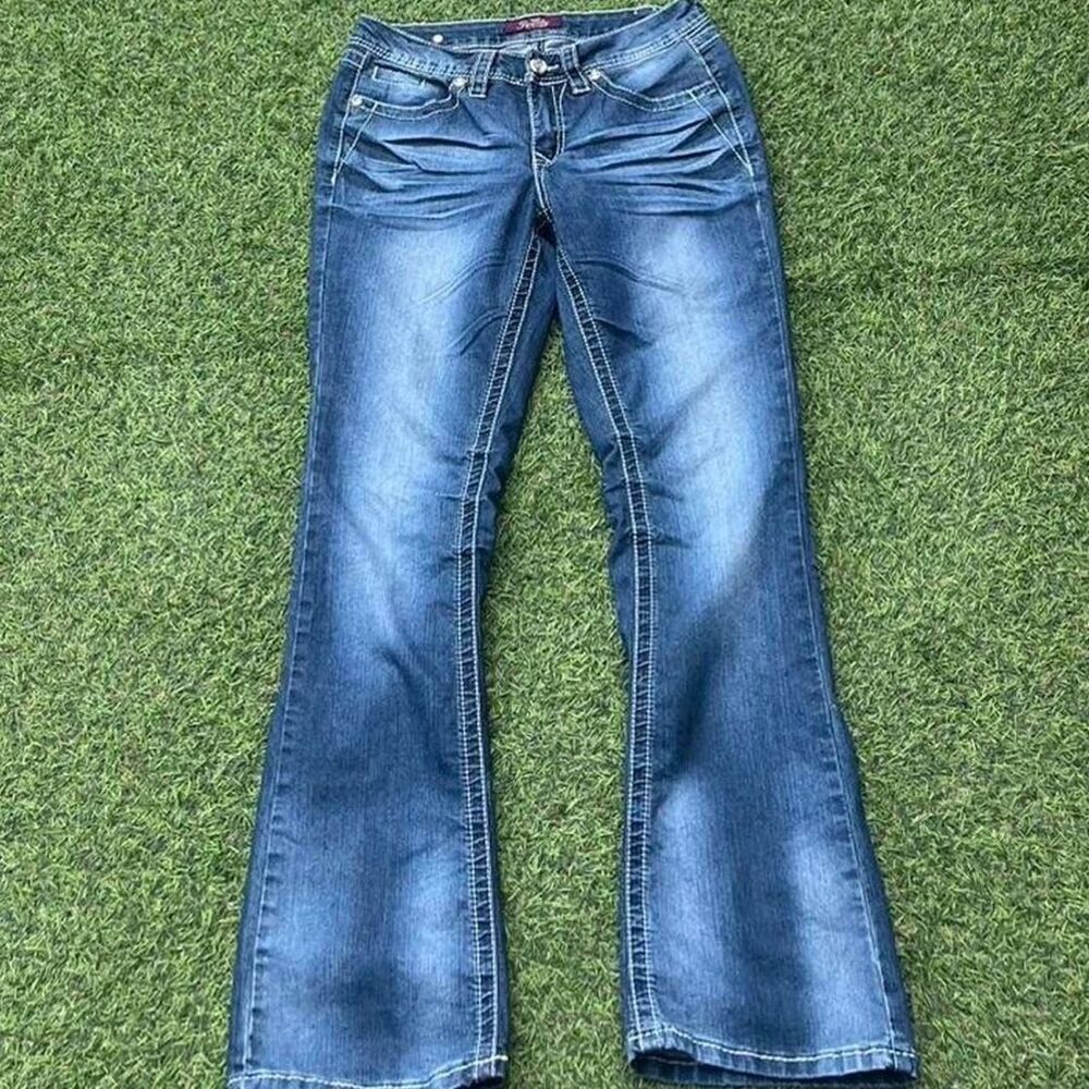 Ymi-jeans Women's Blue and Navy Jeans - Picture 3 of 8